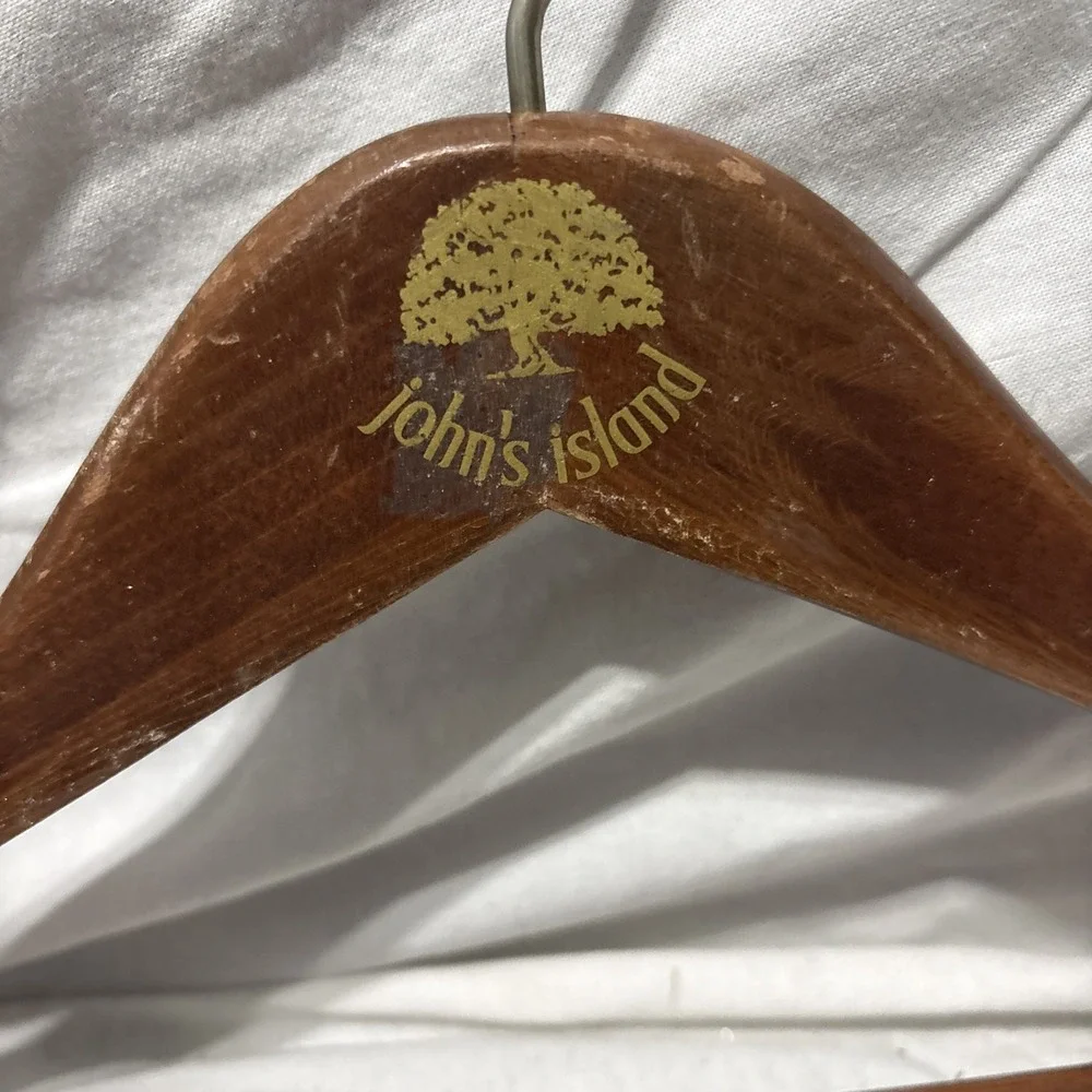 Johns Island Wood‎ Coat Suit Wooden Hangers Lot Of 4